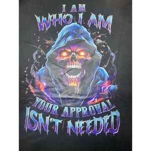 Neon Skull Graphic T-Shirt – I Am Who I Am, Street Art,  Custom Tee Adult 4XL